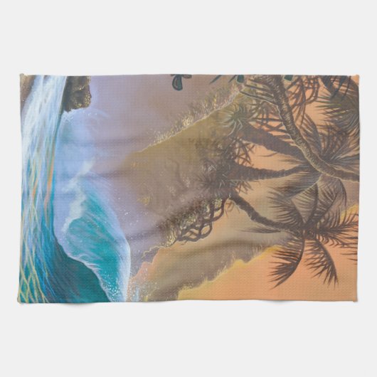 Hanalei Bay Beach Surf Theedoek (Horizontaal)