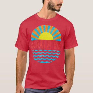  Hanalei Bay Beach zon en golven T-shirt