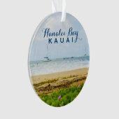 Hanalei Bay Boats, Kauai Hawaii 2 Foto Ornament (voorkant)