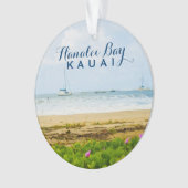 Hanalei Bay Boats, Kauai Hawaii 2 Foto Ornament (voorkant)