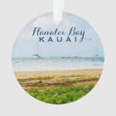 Hanalei Bay Boats, Kauai Hawaii 2 Foto Ornament (voorkant)
