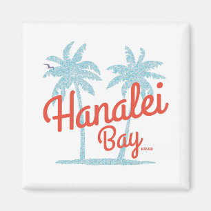 Hanalei Bay Eiland Kauai, Hawaï Souvenir Magneet