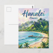 Hanalei Bay Hawaï Briefkaart (Voorkant / Achterkant)