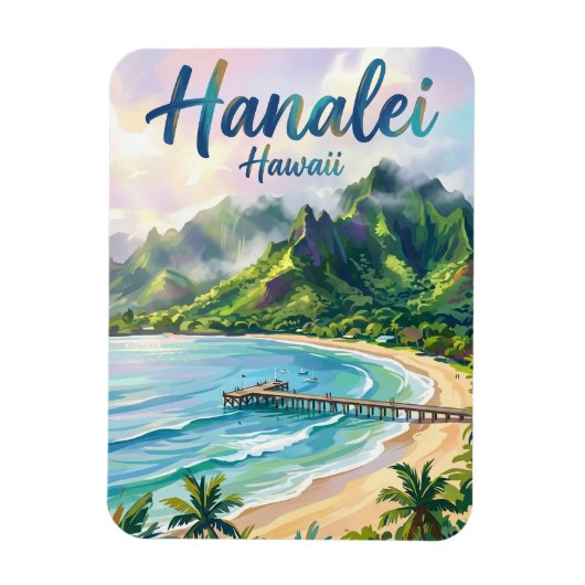Hanalei Bay Hawaï Magneet (Verticaal)