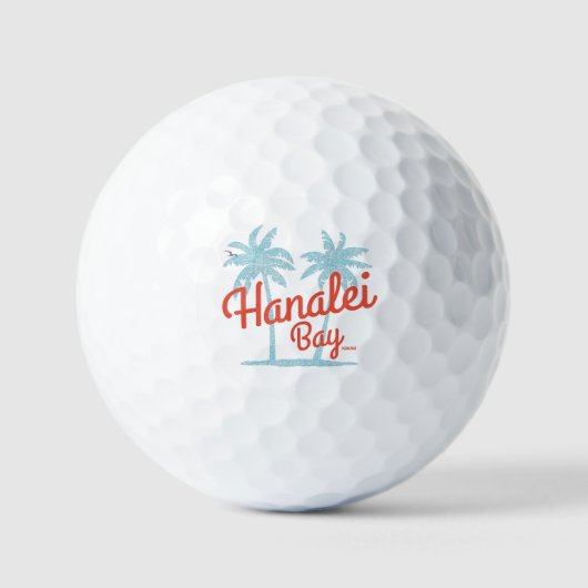 Hanalei Bay Hawaii Island Golfballen (Voorkant)