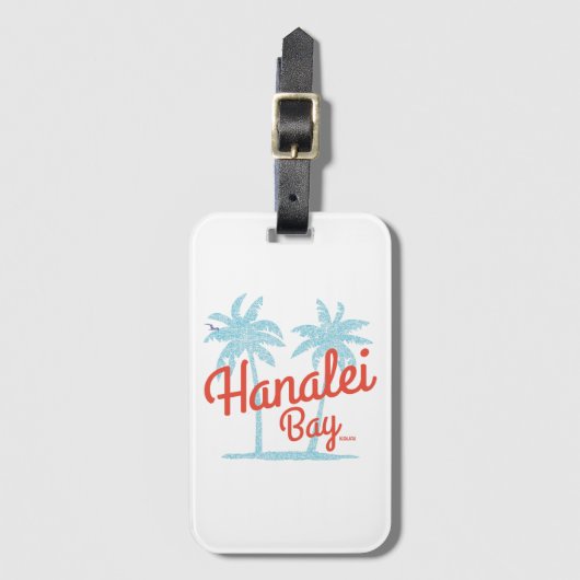Hanalei Bay Hawaii Island van Kauai Souvenir Bagagelabel (Voorkant (verticaal))