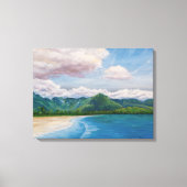 Hanalei Bay Hawaii Painting Canvas Afdruk (Voorkant)