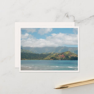 Hanalei Bay Hawaii Princeville Uitzicht Leeg Briefkaart