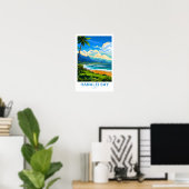 Hanalei Bay Hawaii Reisprint Poster (Thuiskantoor)