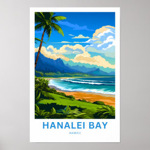 Hanalei Bay Hawaii Reisprint Poster