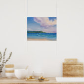 Hanalei Bay Hawaiian Islands Painting Poster (Keuken)