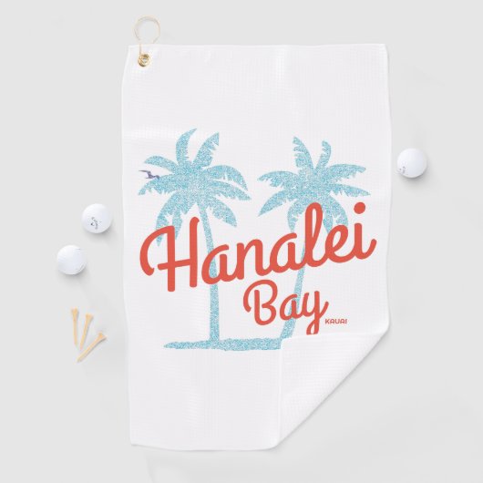 Hanalei Bay Island, Kauai, Hawaii Souvenir Golfhanddoek (Insitu)
