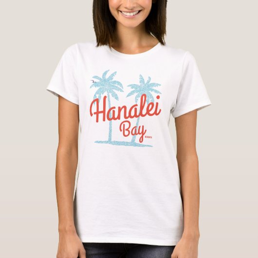 Hanalei Bay Island, Kauai, Hawaii Souvenir Surf T-shirt (Voorkant)
