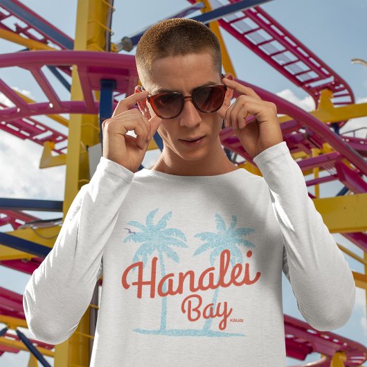 Hanalei Bay Island, Kauai, Hawaii Souvenir Surf T-shirt