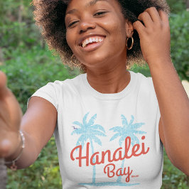 Hanalei Bay Island, Kauai, Hawaii Souvenir Surf T-shirt