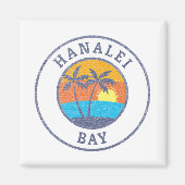 Hanalei Bay, Kauai Faded Classic Style Magneet (Voorkant)