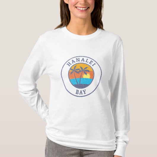 Hanalei Bay, Kauai Faded Classic Style T-shirt (Voorkant)