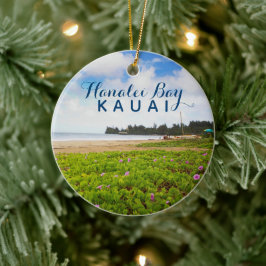Hanalei Bay Kauai Hawaii 2 Foto jaar Keramisch Ornament