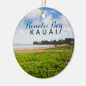 Hanalei Bay Kauai Hawaii 2 Foto jaar Keramisch Ornament (Links)