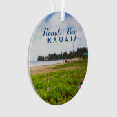 Hanalei Bay Kauai Hawaii 2 Foto Ornament (voorkant)