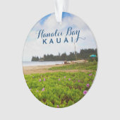Hanalei Bay Kauai Hawaii 2 Foto Ornament (voorkant)
