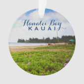 Hanalei Bay Kauai Hawaii 2 Foto Ornament (voorkant)