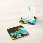 Hanalei Bay Kauai Hawaii Abstract Drankjes Onderzetter (Rechterzijde)