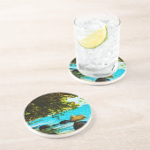 Hanalei Bay Kauai Hawaii Abstract Zandsteen Onderzetter (Zijkant)