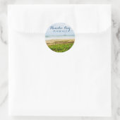 Hanalei Bay Kauai Hawaii Beach & Boats Ronde Sticker (Tas)