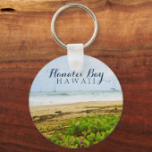 Hanalei Bay Kauai Hawaii Beach & Boats Sleutelhanger (Voorkant)
