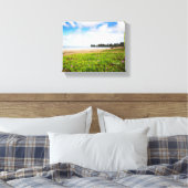 Hanalei Bay, Kauai Hawaii Beach Flowers Canvas Afdruk (Insitu (Slaapkamer))