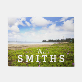 Hanalei Bay, Kauai Hawaii Beach Flowers Deurmat