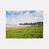Hanalei Bay, Kauai Hawaii Beach Flowers Fleece Deken (Voorkant (Horizontaal))
