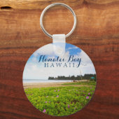 Hanalei Bay, Kauai Hawaii Beach Flowers Sleutelhanger (Voorkant)