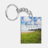 Hanalei Bay, Kauai Hawaii Beach Flowers Sleutelhanger (Voorkant Links)