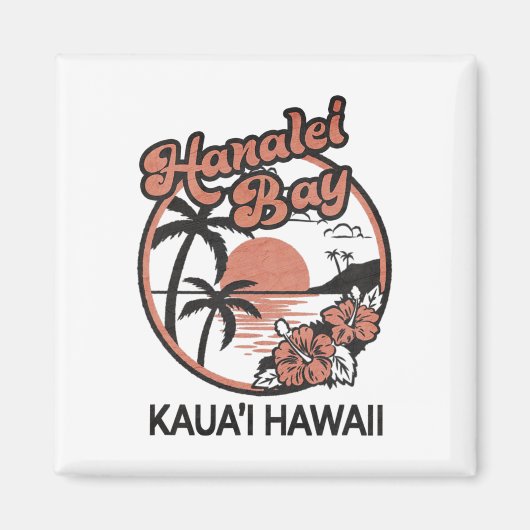 Hanalei Bay Kauai Hawaii Magneet (Voorkant)
