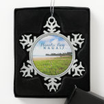 Hanalei Bay Kauai Hawaii Snowflake Pewter Christma Tin Sneeuwvlok Ornament<br><div class="desc">Deze prachtige foto is genomen in september 2012 op het kalme strand van Hanalei Bay,  een van de mooiste plekken in Kauai Hawaii. Foto © by Hawaii Sands</div>