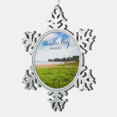 Hanalei Bay Kauai Hawaii Tin Sneeuwvlok Ornament (Rechts)
