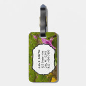 Hanalei Bay, Kauai Morning Glory Paarse Flower Bagagelabel (Achterkant verticaal)