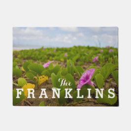 Hanalei Bay, Kauai Morning Glory Paarse Flower Deurmat