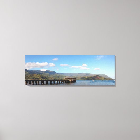 Hanalei Bay Panorama Canvas Afdruk (Voorkant)