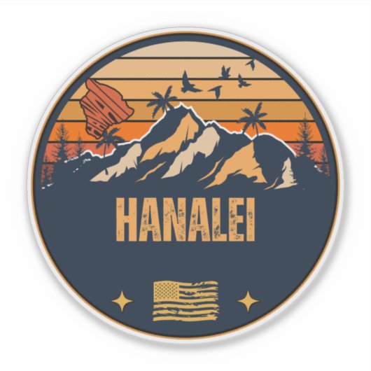 Hanalei, Hawaï Sticker (Voorkant)