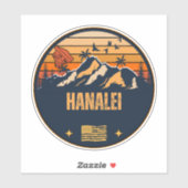 Hanalei, Hawaï Sticker (Vel)