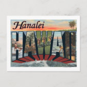 Hanalei, Hawaii - Grote letterscènes Briefkaart (Voorkant)