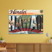 Hanalei, Hawaii - Grote letterscènes Canvas Afdruk (Insitu (Woonkamer))
