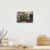 Hanalei, Hawaii - Grote letterscènes Poster (Keuken)