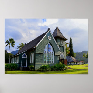 Hanalei, Hawaii, Kerk Poster