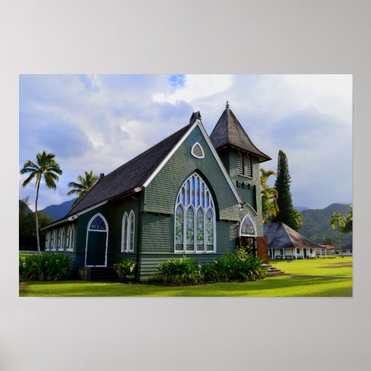 Hanalei, Hawaii, Kerk Poster (Voorkant)