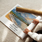 Hanalei Hawaii Poster, Aquarel, Op Maat Poster