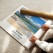 Hanalei Hawaii Poster, Aquarel, Op Maat Poster